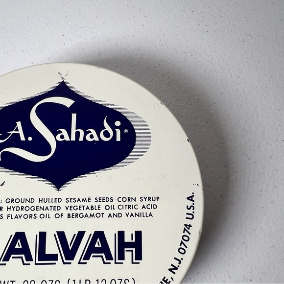 Vintage A. Sahadi Halvah Tin Can 28 Oz Empty - Picture 5 of 12